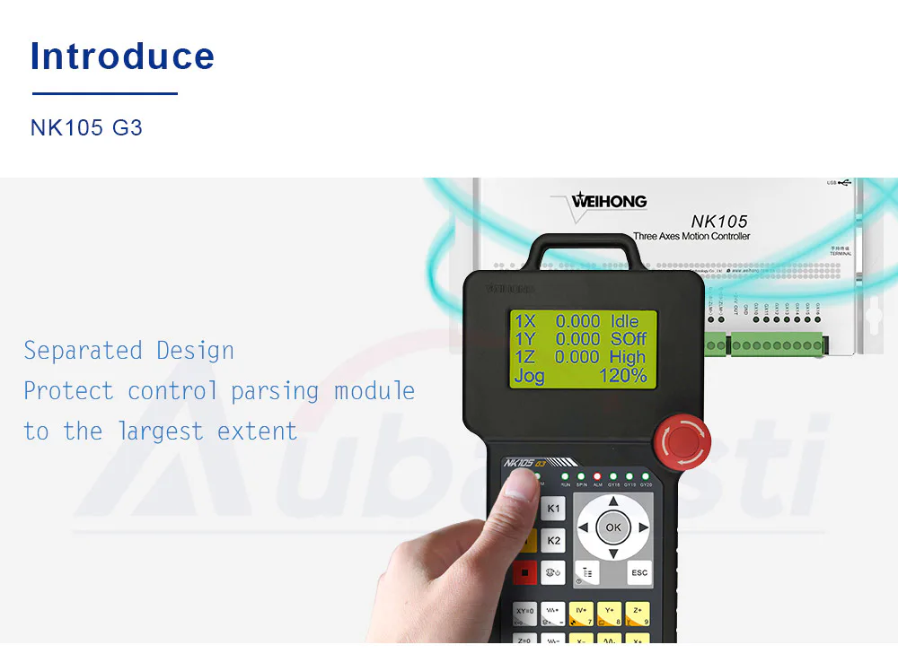 TEBAK NcStudio NK105G3 CNC DSP Motion Control System 3Axis Motion Card NK105 G3 Remote Handle for CNC Router view 5