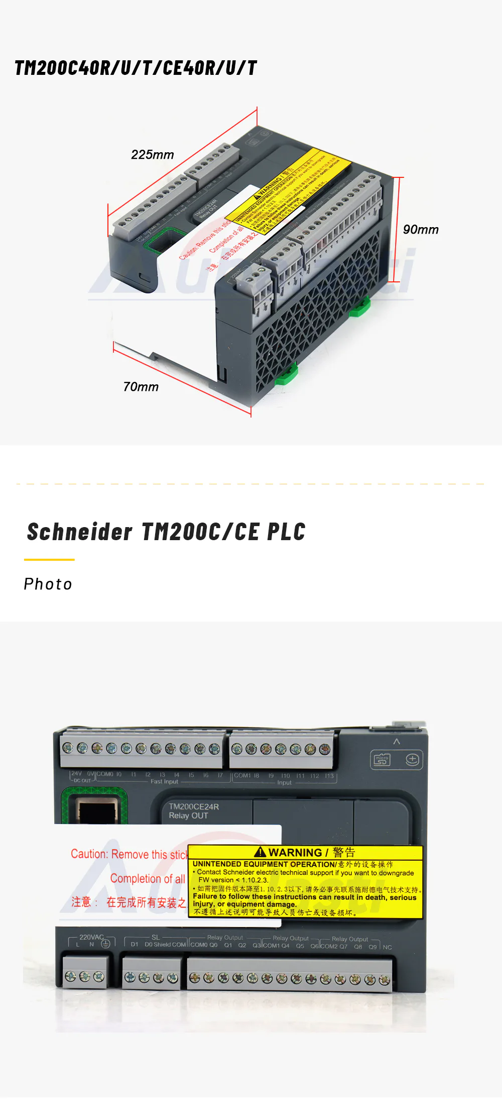 TEBAK PLC Module TM200CE Series TM200CE16/CE24/CE32/CE40/C60/R/T TM200C16R TM200CE24R Controller Replace TM221 Series view 4