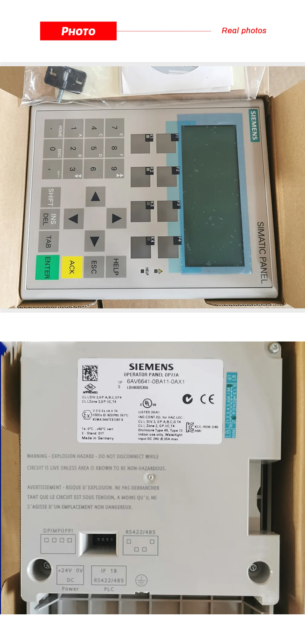 TEBAK OP77A 6AV6641-0BA11-0AX0 HMI Operator Panel Display Screen for PLC Control System view 3