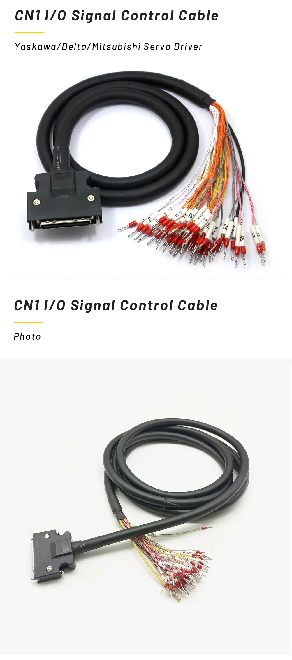 TEBAK A5 A6 Servo Driver X4 Interface 50 Pin I/O Signal Control Line CN1 Plug 20Pin 44Pin view 2