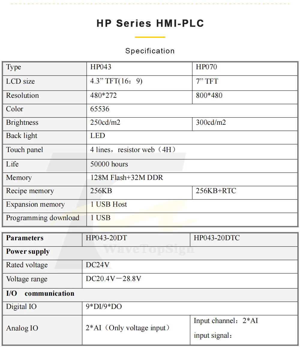TEBAK HMI PLC Touch Screen HP043-20DT All-In-One 4.3inch With Programmable Controller Integrated Panel RS485 view 3