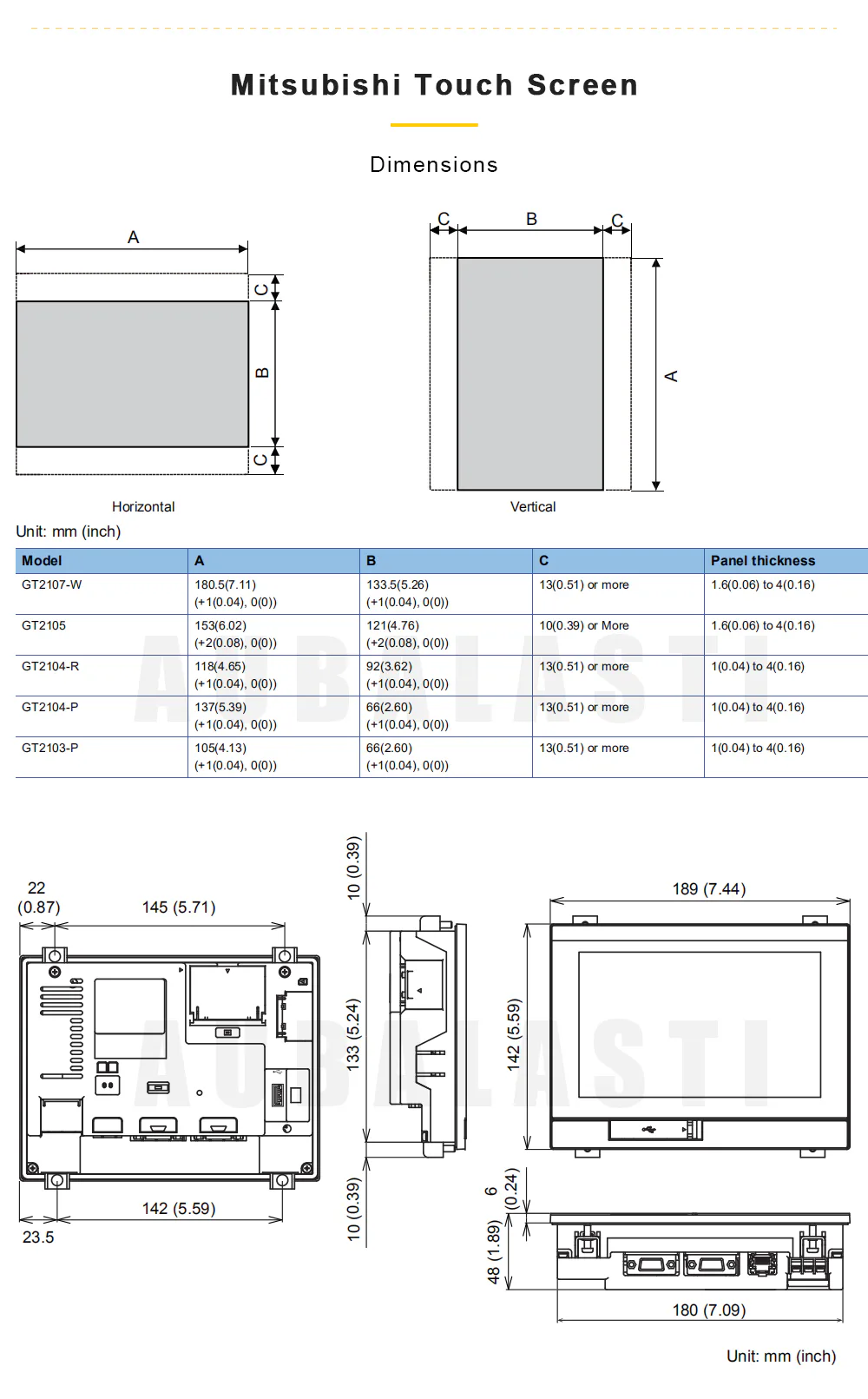 TEBAK Touch Screen Human Machine Interface GS2107-WTBD 7 Inch HMI Screen for CNC Controller view 5