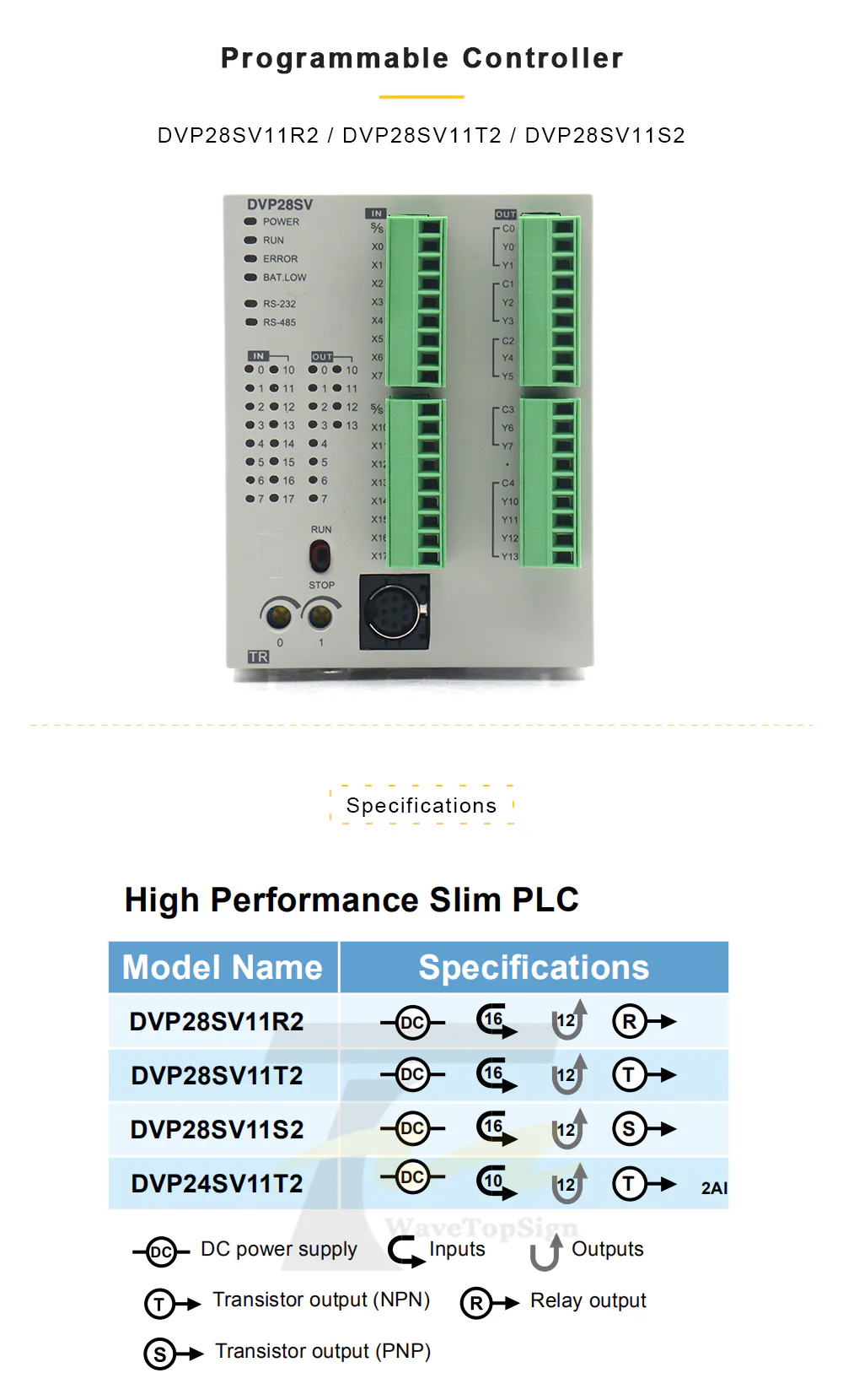 TEBAK PLC Module Programmable Controller DVP-211 Series DVP12SA211 DVP12SS211 DVP14SS211 DVP28SA211 DVP28SV211 DVP16SS211R view 2