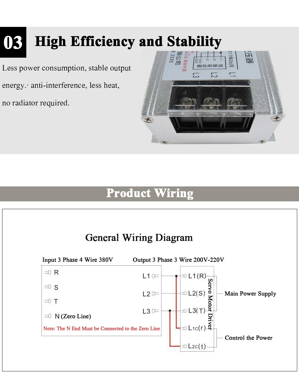 TEBAK CNC Controller MYL-2000W Transformer 2KVA380V to 220V Three-phase Intelligent Servo Dedicated Electronic Transformer view 4
