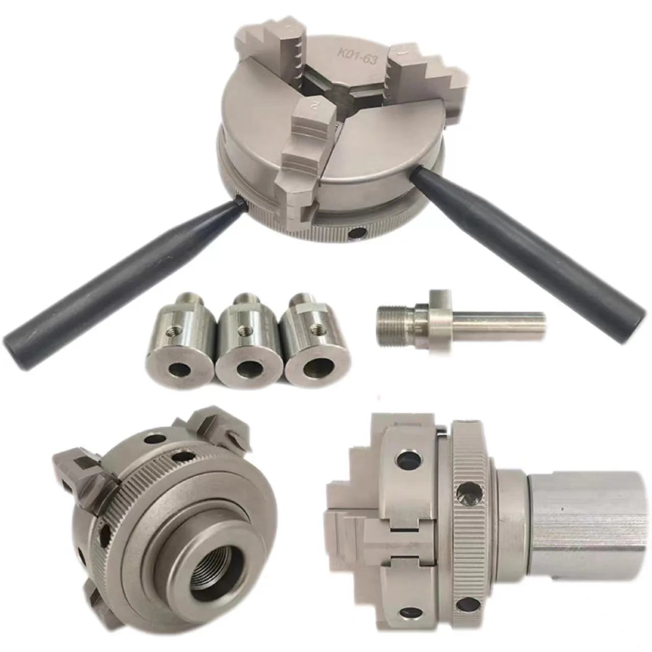 TEBAK Self-Centered K11 3-Jaw Manual Lathe Chuck Steel Hard Rotating Tool for CNC Machine view 5