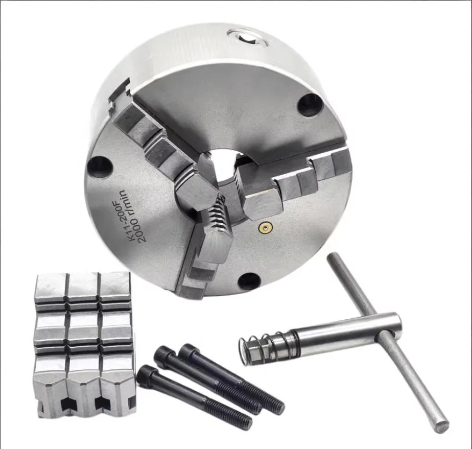 TEBAK Mini Drill Chuck Lathe Machine Tools High Carbon Steel 3 Jaws Manual Soft Self-Centering 2 Mounting Rods High Carbon Steel Jaw view 5