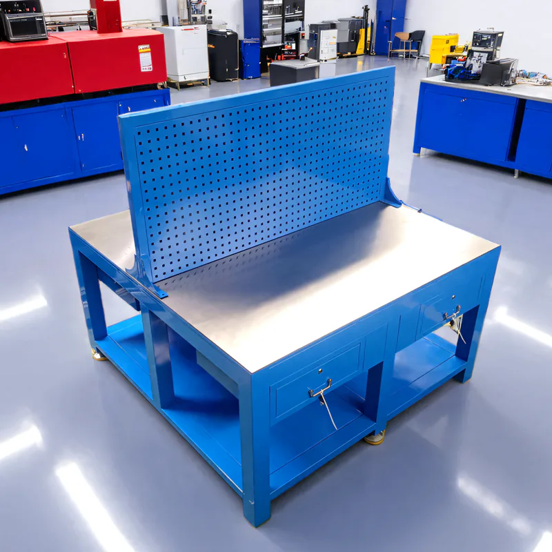 TEBAK Customized Heavy-Duty Water Milled Steel Workbenches Welding Tables Flying Mold Stations Vises for Workshop Repair Tool Cabinets view 3