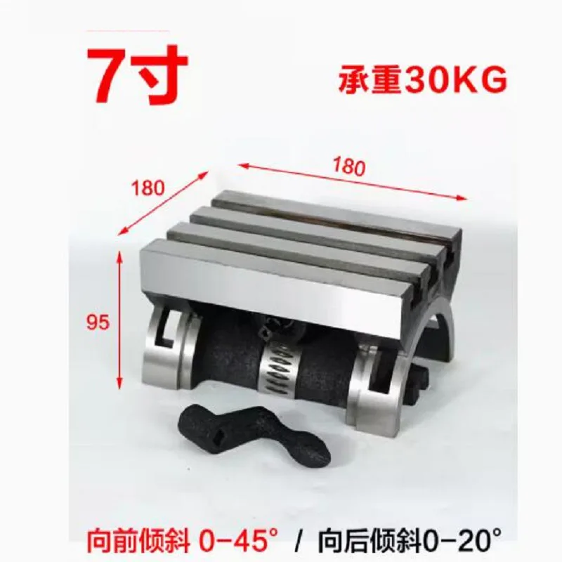 TEBAK 7 INCH Taiwan Milling Machine Adjustable Worktable Tilting Angle Disc Heavy-duty Tilting Platform with High Precision view 3