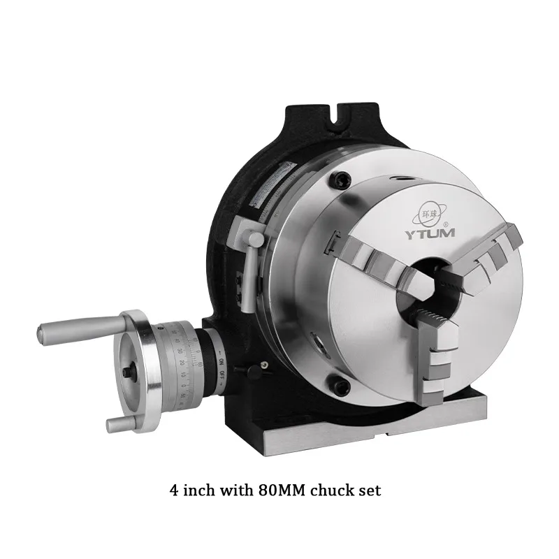 TEBAK 4 Inch Dividing Head CNC Milling Machine Universal Indexing Head With 80MM Universal 3 Jaw Chuck