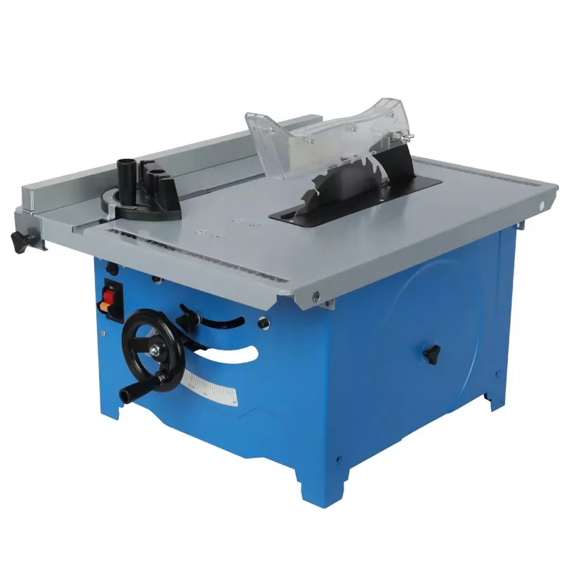 TEBAK Portable 8-Inch Multifunctional Table Saw Workbench 220V Circular Wood Cutting Machine Panel Saw with Motor Core Components