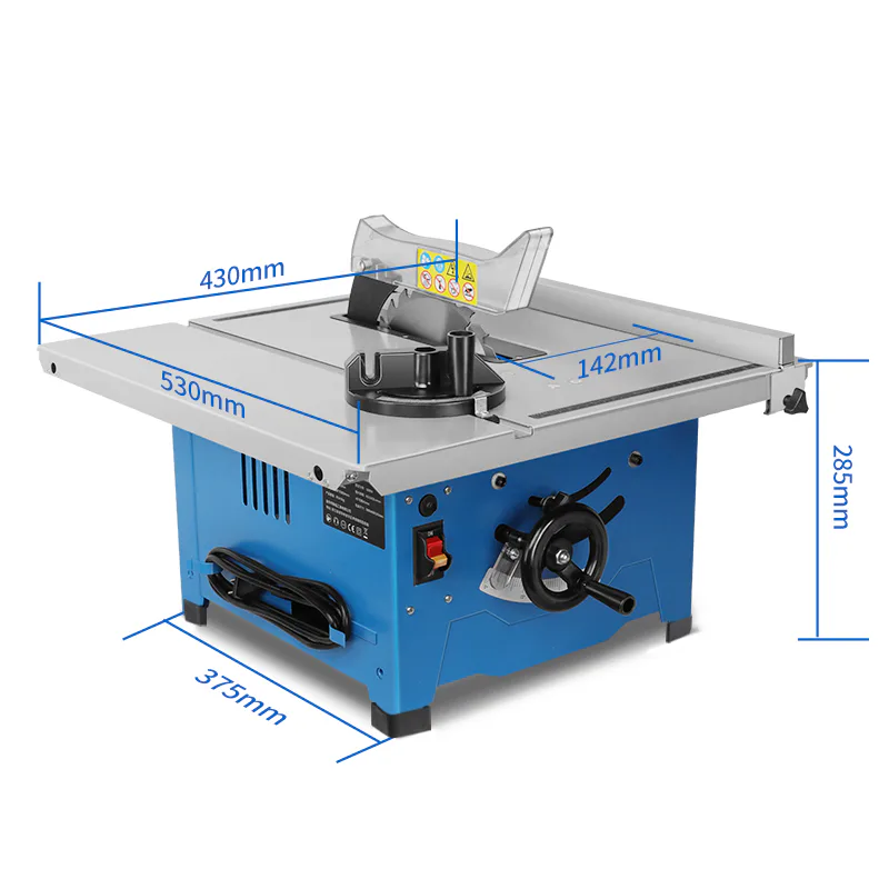 TEBAK Portable 8-Inch Multifunctional Table Saw Workbench 220V Circular Wood Cutting Machine Panel Saw with Motor Core Components view 3