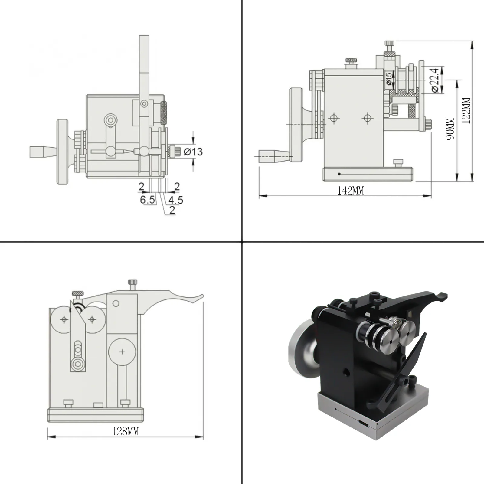 TEBAK PGAS High Precision Micro Punch Grinding Machine Manual Needle Grinder Machine Accuracy Within 0.003 mm view 5