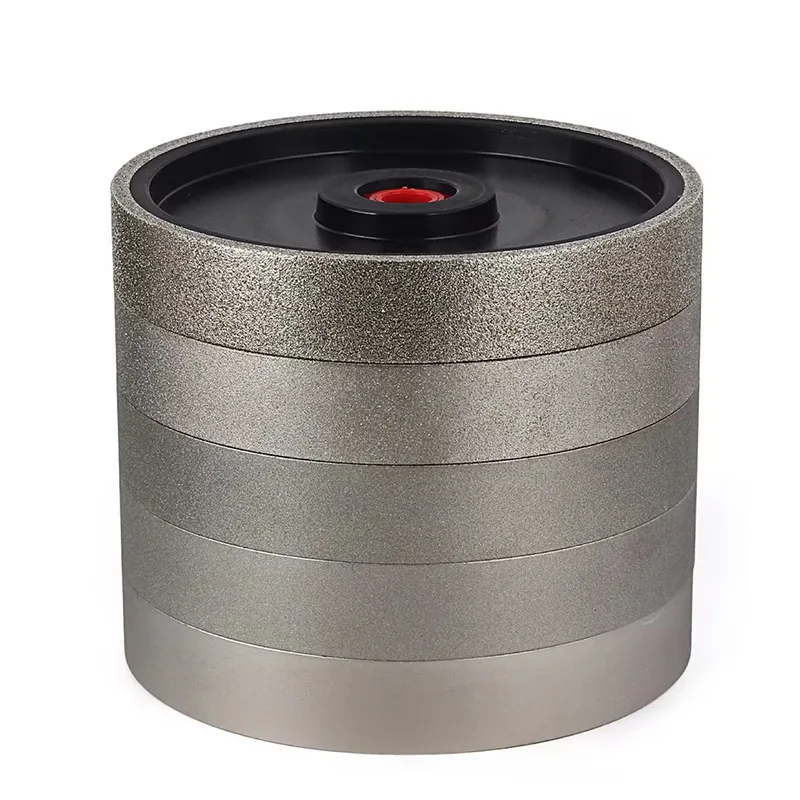 TEBAK High-Efficiency 4/6/8 Inch Cabbing Lapidary Grinding Wheel Electroplated Diamond Abrasive Disc for Gemstone Polishing