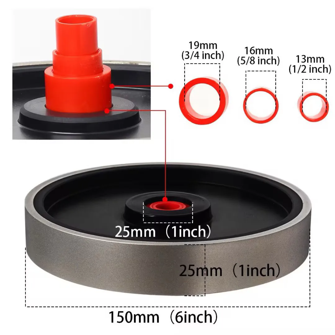 TEBAK High-Efficiency 4/6/8 Inch Cabbing Lapidary Grinding Wheel Electroplated Diamond Abrasive Disc for Gemstone Polishing view 4