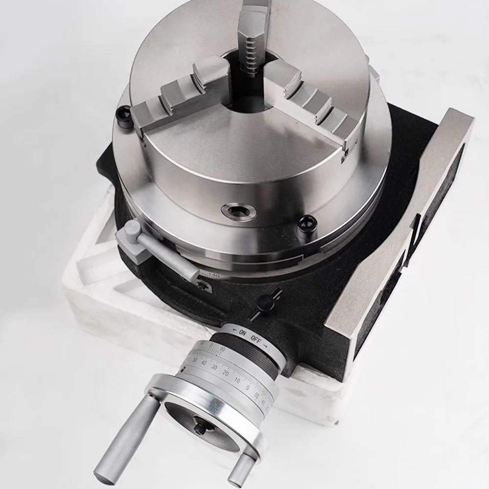 TEBAK Cnc Machine Dividing Head 4'' with 100MM Chuck 3-Jaw Chuck for CNC Milling Machine view 4