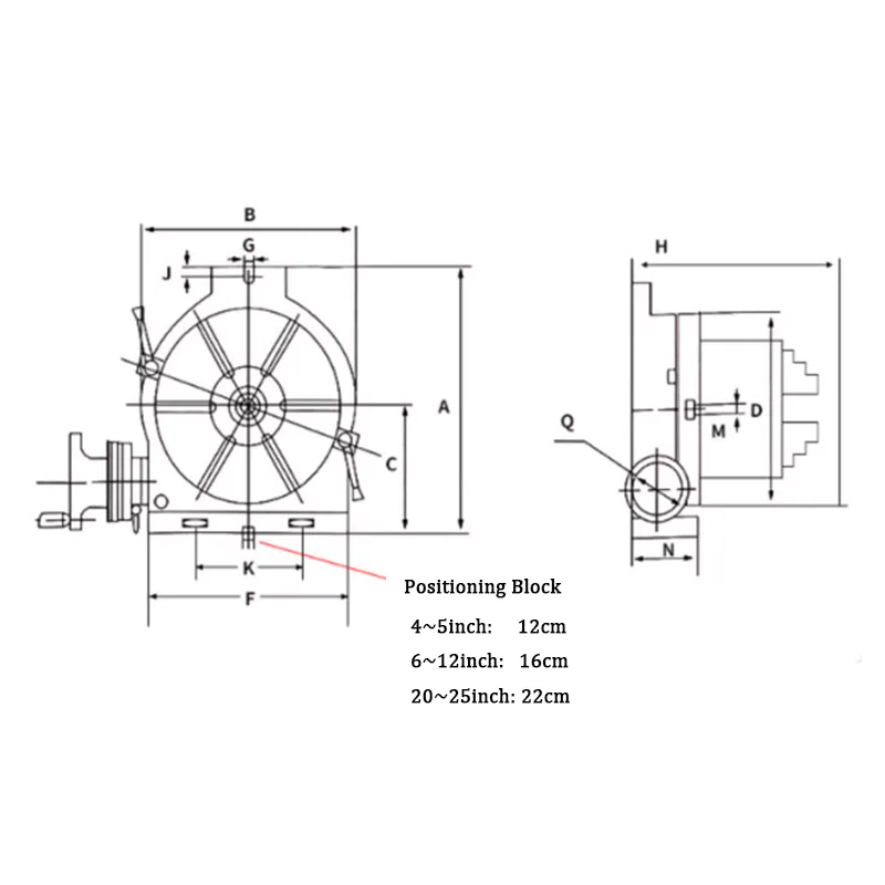 TEBAK 5 Inch with 100MM Chuck Set Cnc Indexing Table with Chuck Milling Machine Rotary Indexing Table view 6