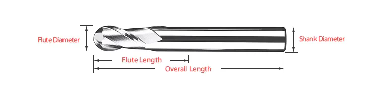 TEBAK D21-2T HSS 3Flutes High Speed square End Milling Cutter for Aluminum view 3