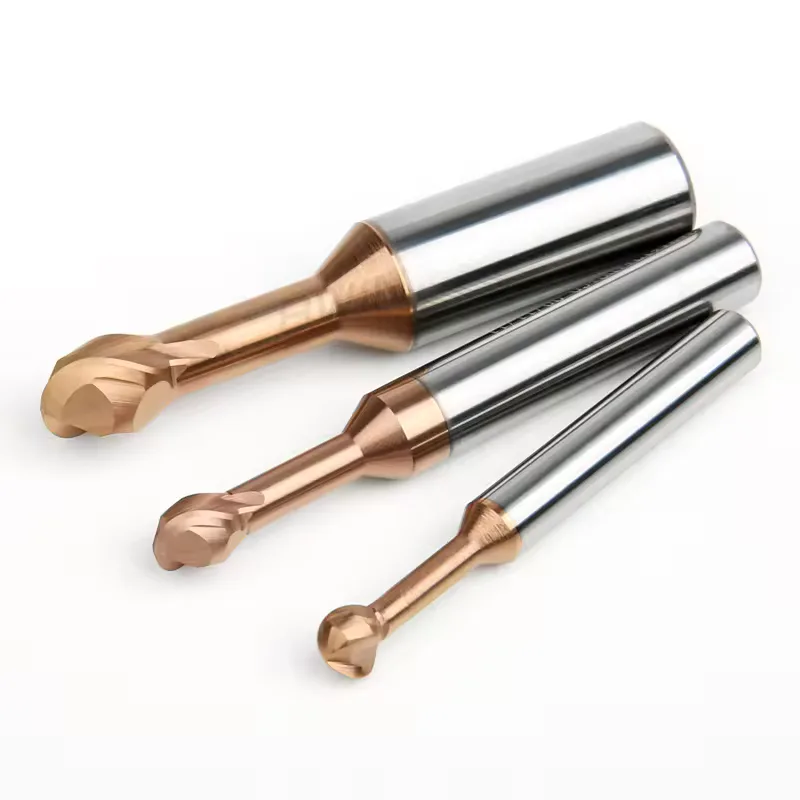 TEBAK Tungsten Steel Carbide Lollipop End Mill HRC55 Spherical Arch Milling Cutters for Steel view 3
