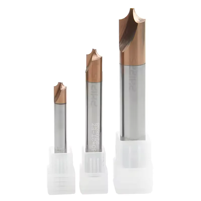 TEBAK Inner R Mill Tungsten Steel CNC Drill Bit 2 Flute Metal Radius Corner Rounding Cutter End Mill