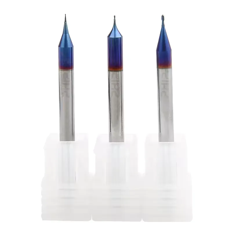 TEBAK HRC65 Solid Tungsten Carbide Micro Ball Nose End Mill Milling Cutter Bits for Steel view 4