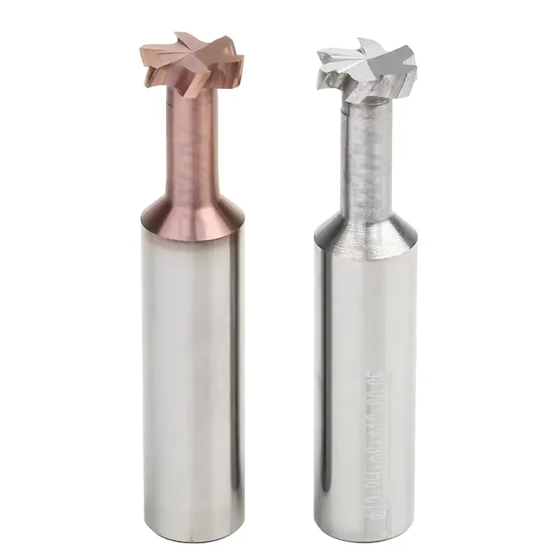 TEBAK HRC55 Aluminum TiSiN Coated T-type T-Slot End Mill Cutter Carbide T Slot Milling Cutter