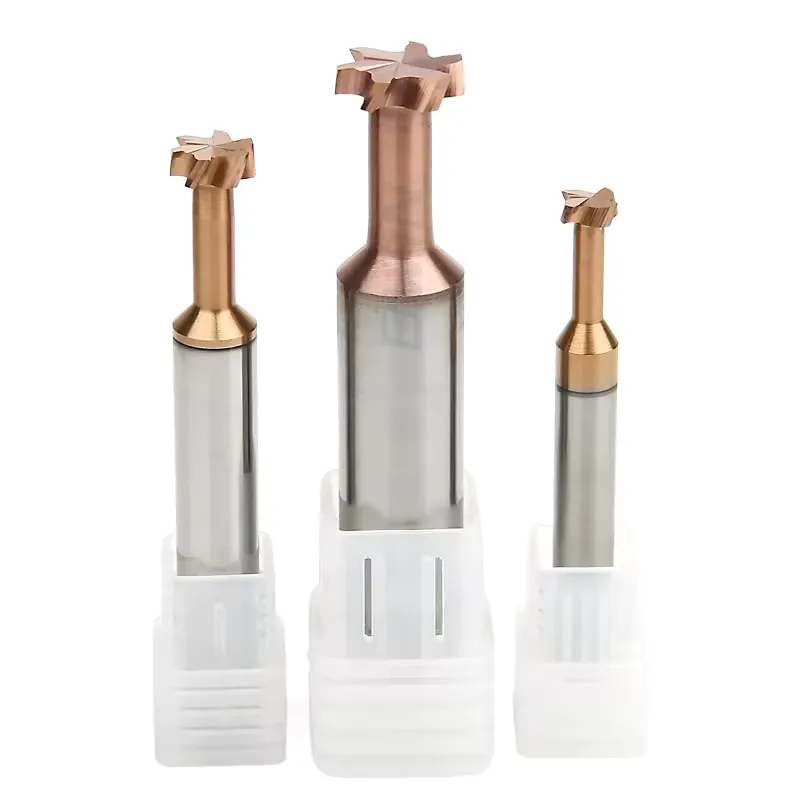 TEBAK HRC55 Type CNC Metal T Slot Router Bit Cutting Tool Solid Carbide T-slot End Milling Cutter for Metal