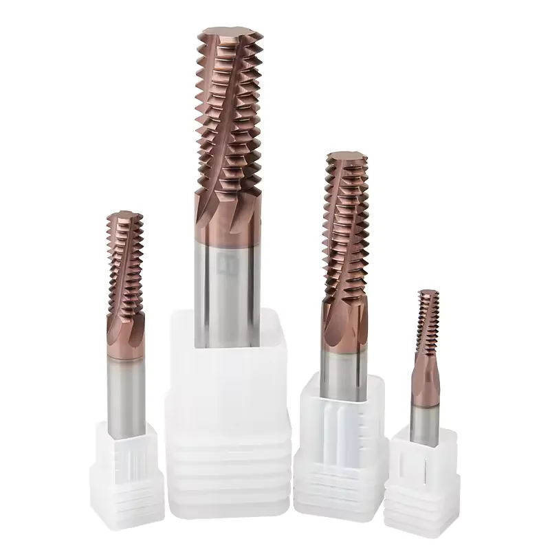 TEBAK Customized 55 HRC 6mm Fully Teeth Thread End Mill Cutter Tungsten Carbide Thread Milling Cutter CNC