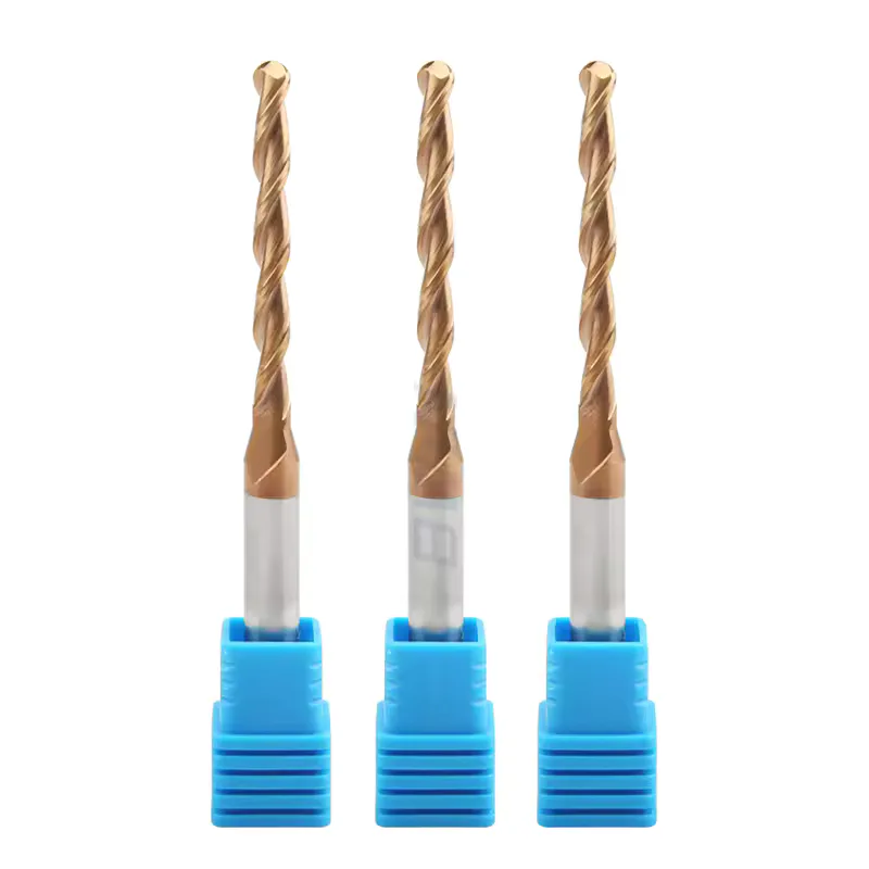 TEBAK Custom 2f Taper Ball Nose End Mills CNC Engraving Tools Woodworking CNC Router Bits for Wood Woodworking
