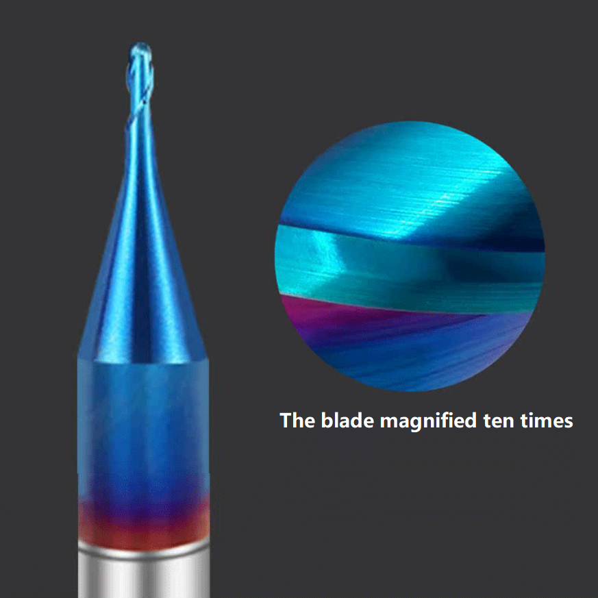 TEBAK 65° Tungsten Steel 2 Flute Cutter Flat Cemented Carbide Micro Diameter End Mill CNC Milling Tool Forming Cutter End Mill view 5