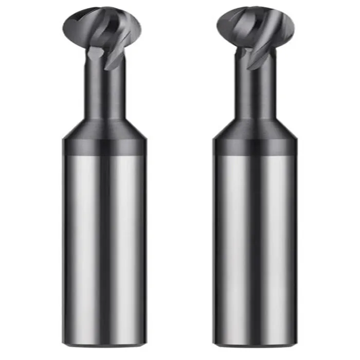TEBAK Lollipop Milling Cutter R0.75 R1 R1.5 R2 R2.5 R3 ALTiN Coated view 4