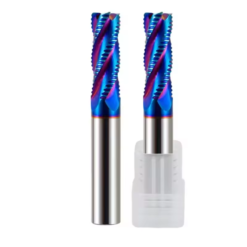 TEBAK 11 12 14 16 18 20 mm Nano Blue Stainless Steel Mill Cutter 4-Flute Cutting End Milling Tool for Steel Custom & Support product view