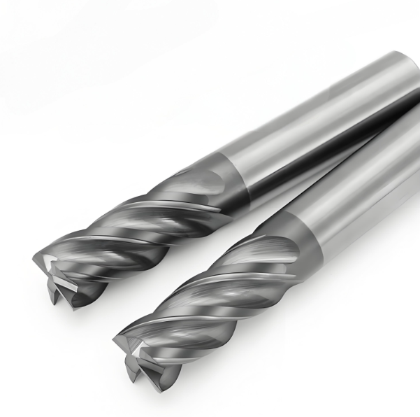 TEBAK Carbide 4 Flute TiAlN Coated End Mill 1/2" Shank Solid Carbide Milling Cutter for Hardened Steel Stainless Steel