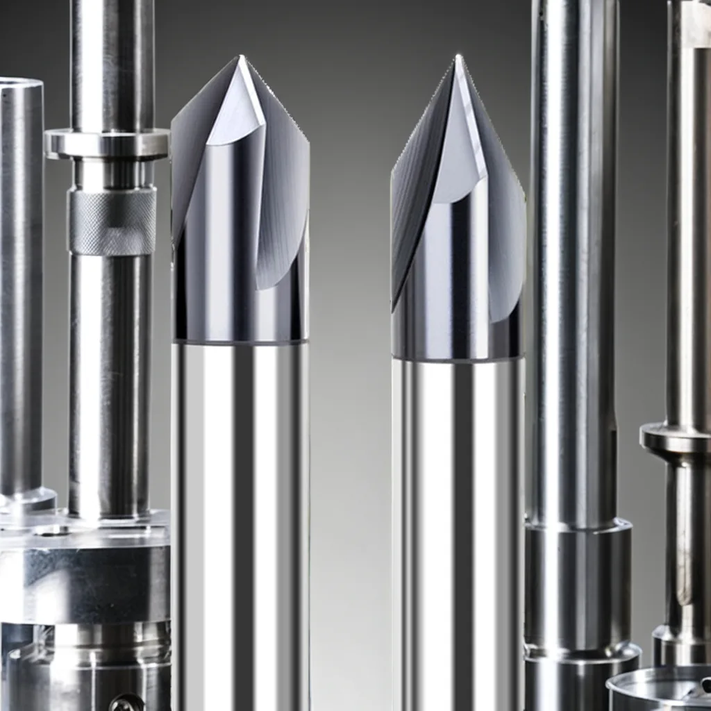TEBAK Chamfer Milling Cutter 90/60/120 Degree Positioning Drill Endmills Both Edge Fixed Point Centering / Customizable TiCN view 5