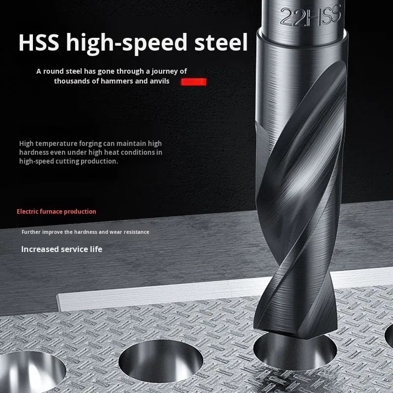TEBAK High-Speed Cobalt-Containing Drill Bit Small 1/2 Inch Handle Stainless Steel Metal Woodworking Tool Equal Handle Small Drill Bit view 4
