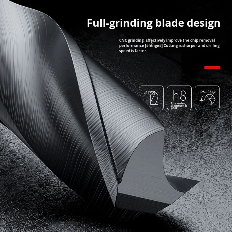 TEBAK High-Speed Cobalt-Containing Drill Bit Small 1/2 Inch Handle Stainless Steel Metal Woodworking Tool Equal Handle Small Drill Bit view 6