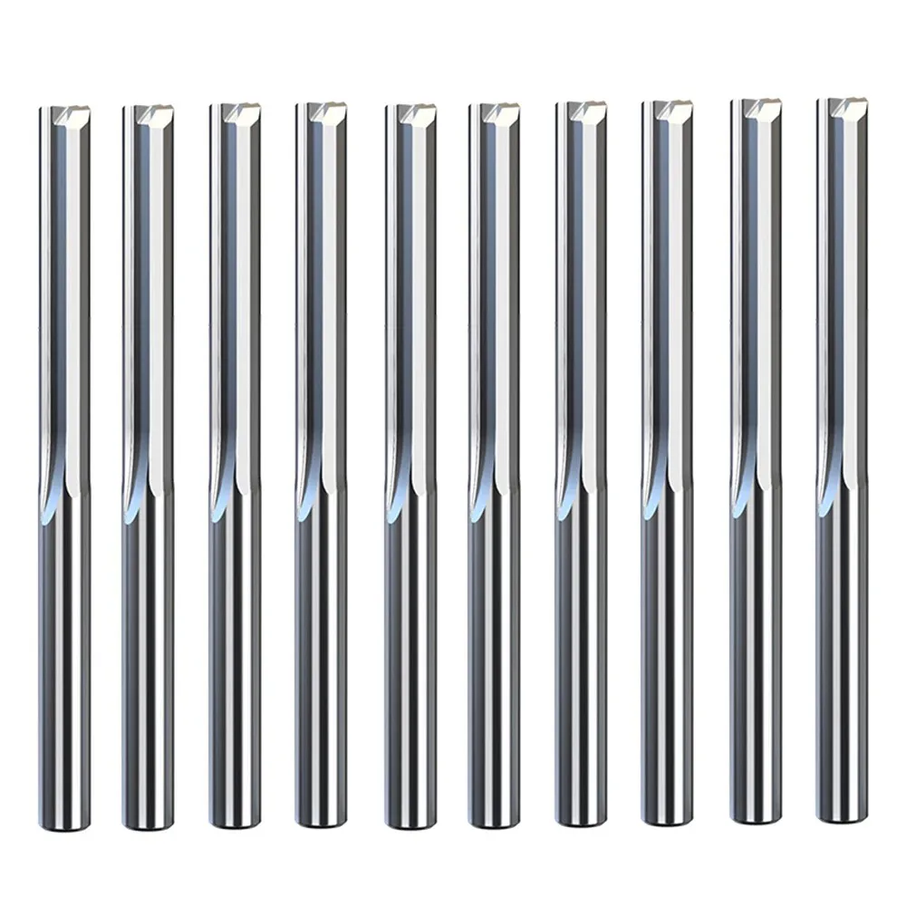 TEBAK 1/2 Inch Shank 2F 3F Solid Carbide Straight Router Bits Professional Woodworking End Mills for Precision Milling view 5