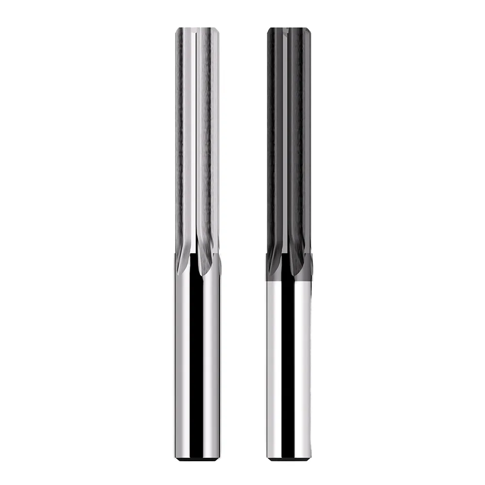 TEBAK 1/2 Inch Shank 2F 3F Solid Carbide Straight Router Bits Professional Woodworking End Mills for Precision Milling