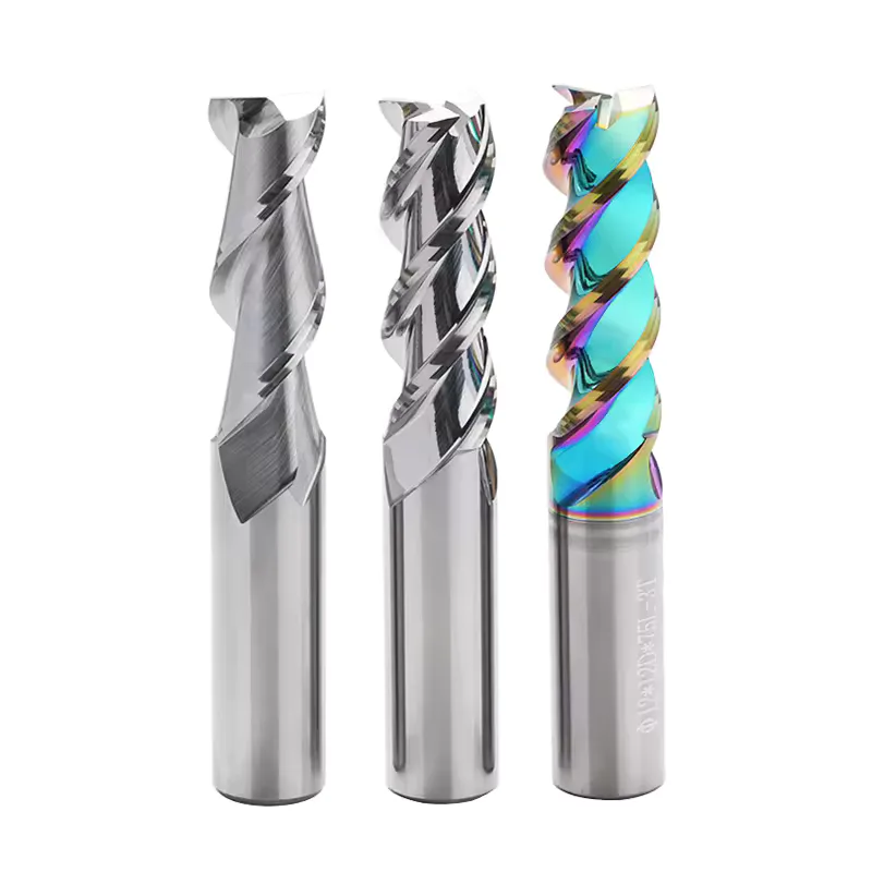 TEBAK HRC55 Uncoated Diameter 8 3flute Endmill 6mm 3F 3 Flute Aluminum Processing Tungsen Carbide Square End Mill Dia 4
