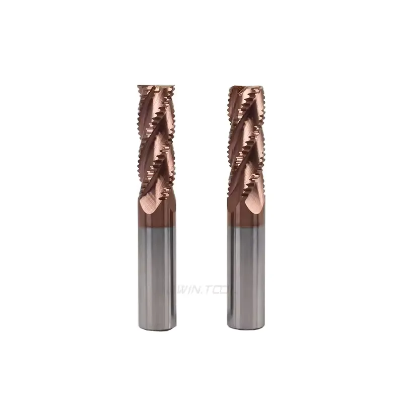 TEBAK HRC55 4 Flute Rough End Mill 16mm CNC Solid Tungsten Carbide Roughing End Mill Cutter 18mm
