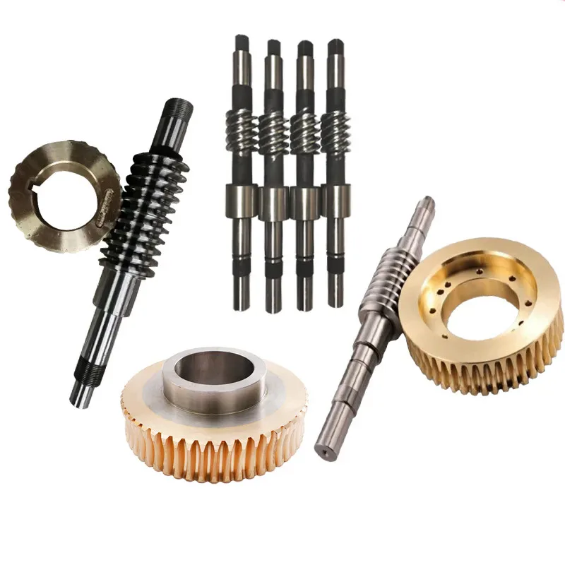 TEBAK Precision Parts Worm Gear Parts Customized High Precision CNC Machining Stainless Steel Worm Gear Set / Gear Wheel view 3