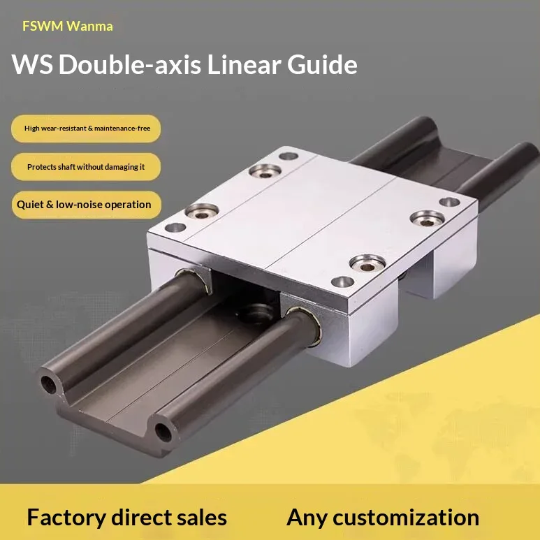 TEBAK Maintenance-free Linear Double-Track Slider WS-16-20 Double-Axis Table Module WJ200UM Aluminum-Plastic Slide Rail view 5