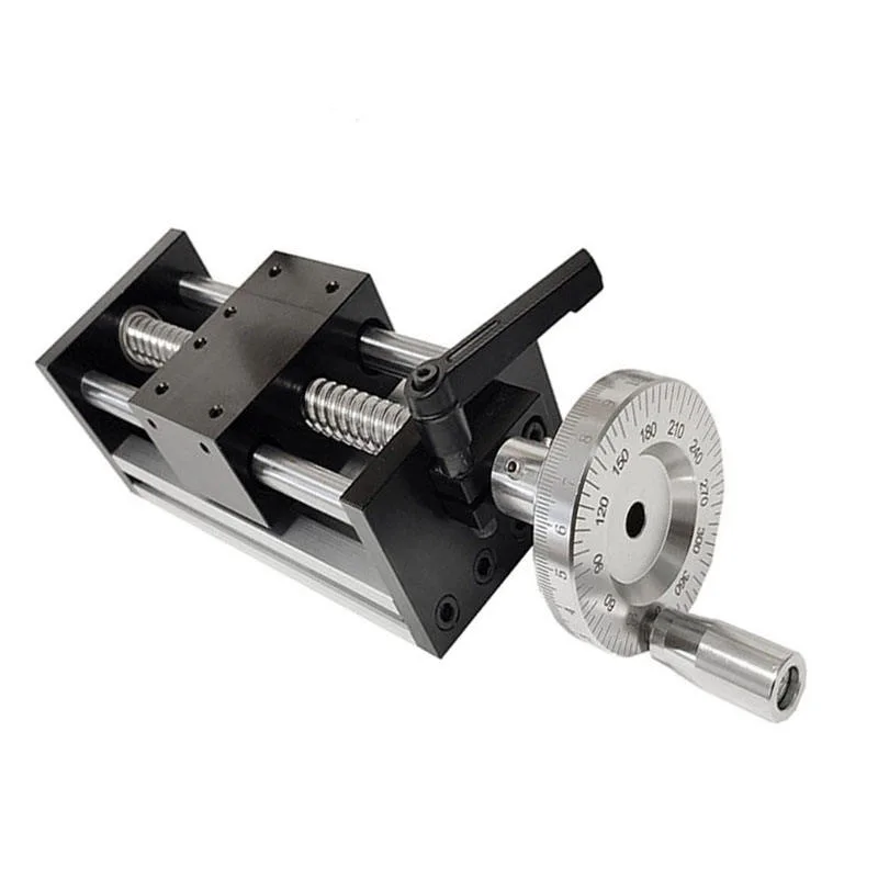 TEBAK Hot Selling Transmission Ball Screw Linear Guide Sliding Table Motion Module Manual Rocking Wheel Cross Lifting Sliding Table