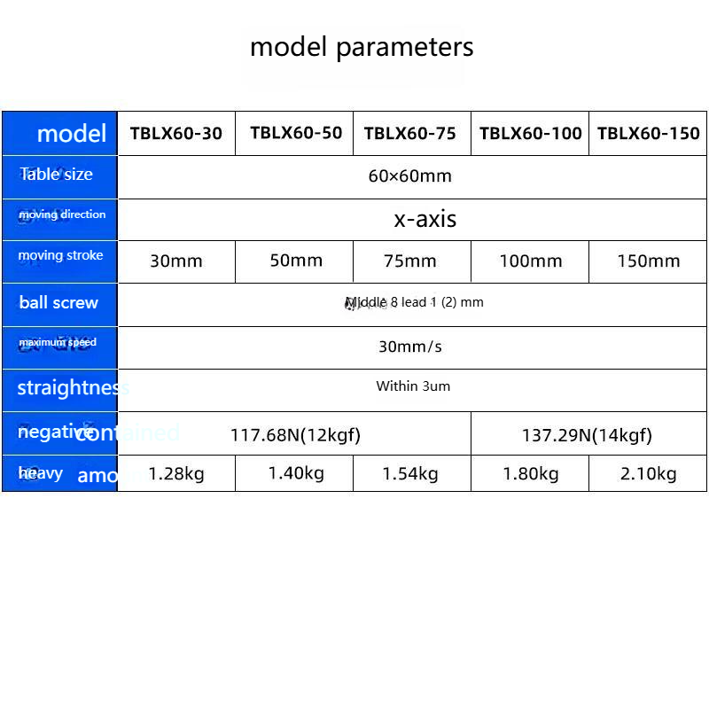 TEBAK X-Axis Electric Displacement Table 60-30/50/75/100/150 Optical Fiber Coupling Precision Sliding Optical Table view 5