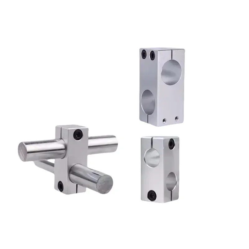 TEBAK Pillar Fixing Clamp Vertical Fixed Diameter Fastening Aluminum Alloy Optical Axis Cross Block Steel Pipe Fixing Bracket