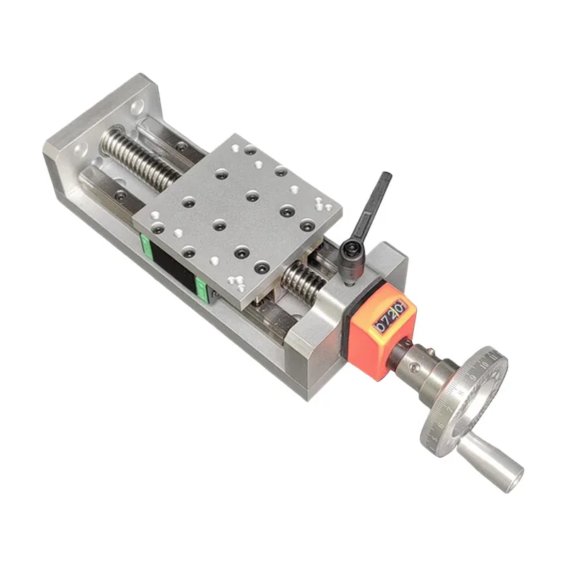 TEBAK T-type Lead Screw Tr1804 Lifting Table Self-locking Hand-operated Miniature Precision Linear Guide Rail XY Axis Sliding Table H