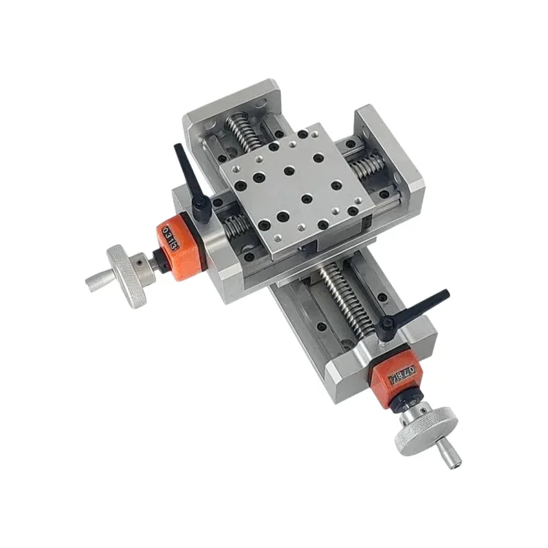 TEBAK T-type Lead Screw Tr1804 Lifting Table Self-locking Hand-operated Miniature Precision Linear Guide Rail XY Axis Sliding Table H view 4