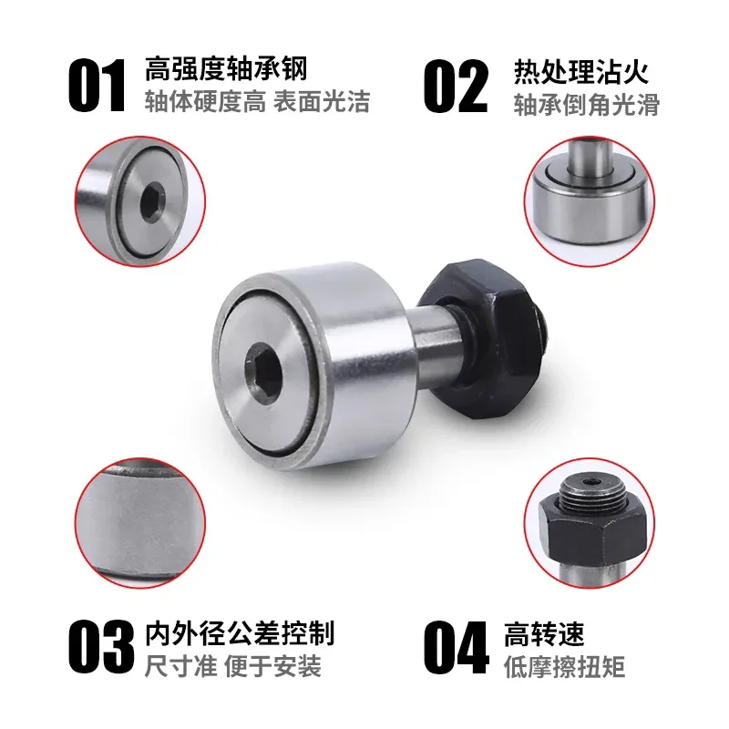 TEBAK Standard Bolt Cam Driven Needle Roller Bearing CF8 Used for Windmill Bearing Stud Cam Driven Roller Roller Bearing KR12 view 2