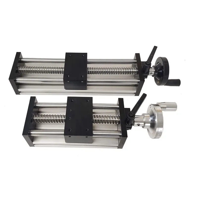TEBAK Transmission Ball Screw Linear Guide Sliding Table Motion Module with Manual Crank Wheel Cross Elevation