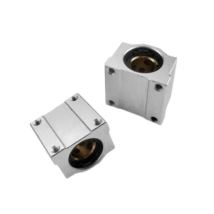 TEBAK SCS Box Type Linear Bearing Seat Liner Extended Graphite Aluminum Alloy Sleeve 10 12 16 20 25 30 40UU Motor Gear PLC view 2
