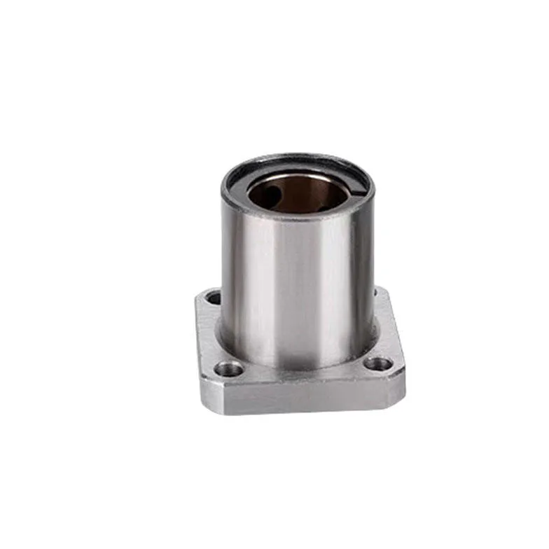 TEBAK Linear Bearings with Inner Copper and Outer Steel Square Flanges Double Cut Edge Bearings for Motor Gear PLC Applications view 5